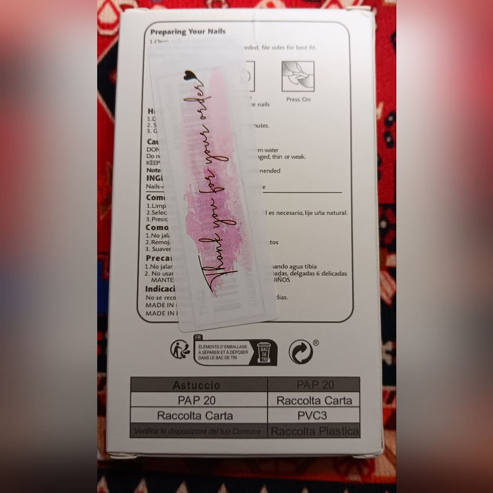 ⭐️SIZE. MED, LONG SQ. TIP NAILS WITH BLK TIP & SIDES! - Picture 2 of 3